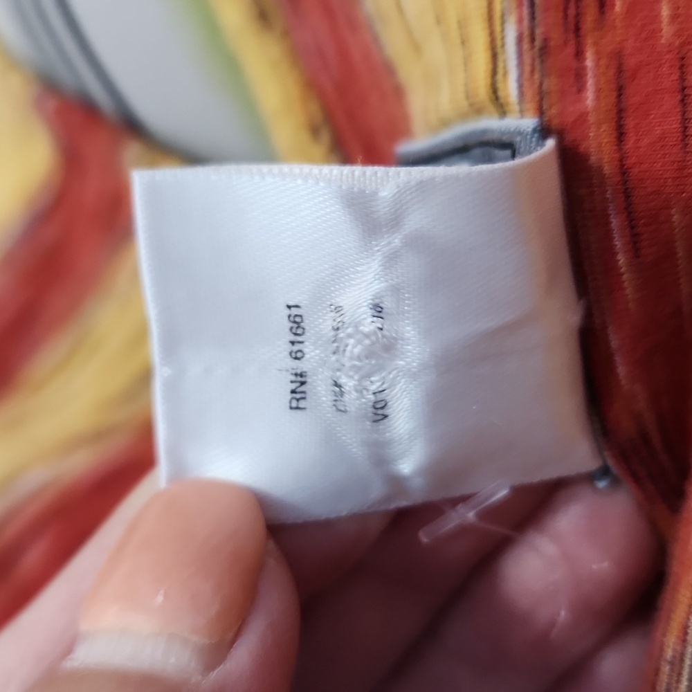 The North Face A5 series base layer long sleeve striped top size L yellow orange - Picture 8 of 14